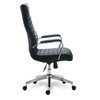 Alera Eddleston Leather Manager Chair, Supports Up to 275 lb, Black Seat/Back, Chrome Base ALEED41B19